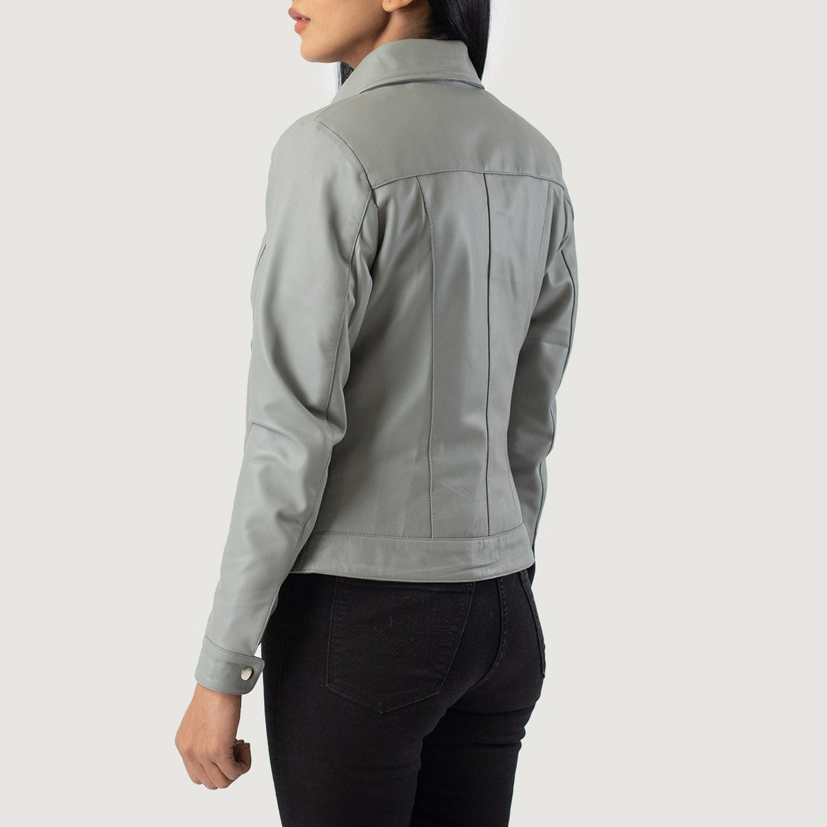 Vixen Classic Collar Lederjacke für Damen – Zusätzliche Produktansicht 5