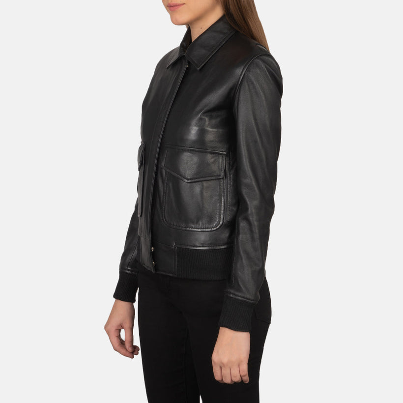 Westa A-2 Leder-Bomberjacke für Damen
